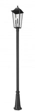 Z-Lite Gannon 3 Light Outdoor Post Mounted Fixture in Black Finish Model: 5008PHXLR-5011P-BK