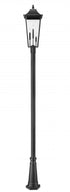Z-Lite Gannon 3 Light Outdoor Post Mounted Fixture in Black Finish Model: 5008PHXLR-5011P-BK