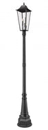 Z-Lite Gannon 3 Light Outdoor Post Mounted Fixture in Black Finish Model: 5008PHXLR-564P-BK
