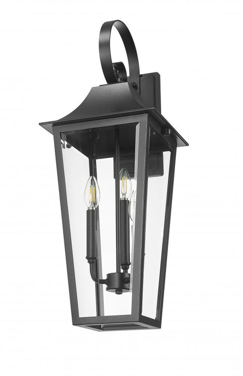 Z-Lite Gannon 3 Light Outdoor Wall Light in Black Finish Model: 5008B-BK