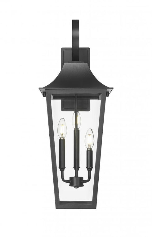Z-Lite Gannon 3 Light Outdoor Wall Light in Black Finish Model: 5008B-BK