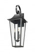 Z-Lite Gannon 3 Light Outdoor Wall Light in Black Finish Model: 5008XL-BK