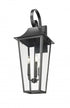 Z-Lite Gannon 3 Light Outdoor Wall Light in Black Finish Model: 5008XL-BK