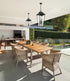 Z-Lite Gannon 5 Light Outdoor Chain Mount Ceiling Fixture in Black Finish Model: 5008CHXXL-BK