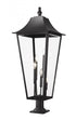 Z-Lite Gannon 5 Light Outdoor Pier Mounted Fixture in Black Finish Model: 5008PHXXLR-533PM-BK