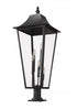 Z-Lite Gannon 5 Light Outdoor Pier Mounted Fixture in Black Finish Model: 5008PHXXLR-533PM-BK