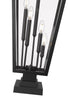 Z-Lite Gannon 5 Light Outdoor Pier Mounted Fixture in Black Finish Model: 5008PHXXLS-SQPM-BK