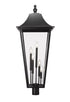 Z-Lite Gannon 5 Light Outdoor Post Mount Fixture in Black Finish Model: 5008PHXXLR-BK