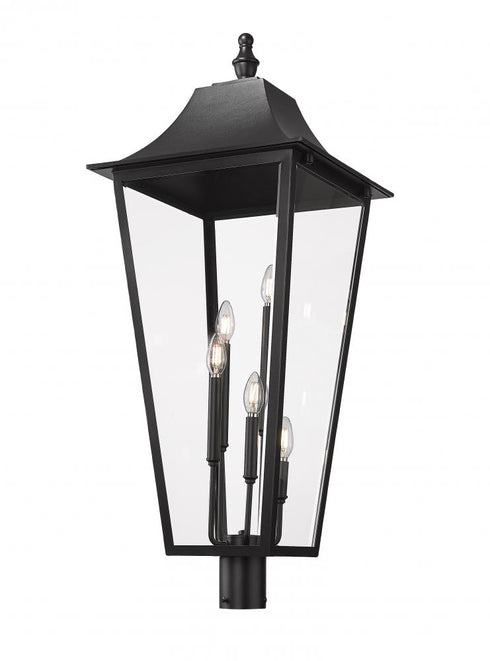 Z-Lite Gannon 5 Light Outdoor Post Mount Fixture in Black Finish Model: 5008PHXXLR-BK
