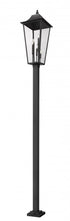 Z-Lite Gannon 5 Light Outdoor Post Mount Fixture in Black Finish Model: 5008PHXXLS-536P-BK
