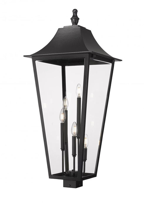 Z-Lite Gannon 5 Light Outdoor Post Mount Fixture in Black Finish Model: 5008PHXXLS-BK
