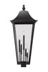 Z-Lite Gannon 5 Light Outdoor Post Mount Fixture in Black Finish Model: 5008PHXXLS-BK