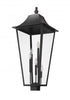 Z-Lite Gannon 5 Light Outdoor Post Mount Fixture in Black Finish Model: 5008PHXXLS-BK