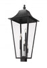 Z-Lite Gannon 5 Light Outdoor Post Mount Fixture in Black Finish Model: 5008PHXXLS-BK