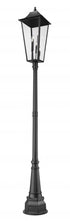 Z-Lite Gannon 5 Light Outdoor Post Mounted Fixture in Black Finish Model: 5008PHXXLR-564P-BK