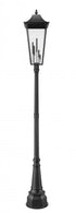 Z-Lite Gannon 5 Light Outdoor Post Mounted Fixture in Black Finish Model: 5008PHXXLR-564P-BK