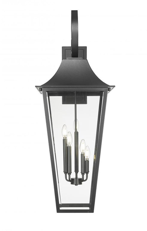 Z-Lite Gannon 5 Light Outdoor Wall Light in Black Finish Model: 5008XXL-BK