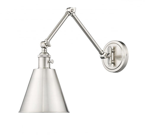 Z-Lite Gayson 1 Light Wall Sconce in Brushed Nickel Finish Model: 349S-BN