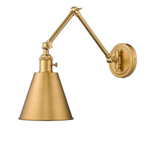 Z-Lite Gayson 1 Light Wall Sconce in Brushed Nickel Finish Model: 349S-BN