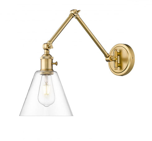 Z-Lite Gayson 1 Light Wall Sconce in Matte Black Finish Model: 348S-MB