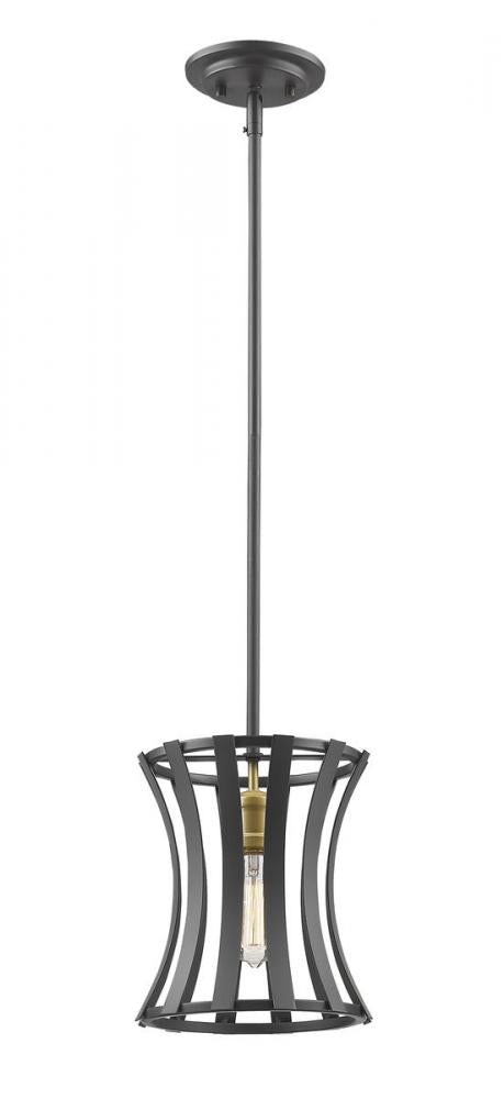 Z-Lite Geist 1 Light Pendant in Bronze Gold Finish Model: 446MP8-BZGD