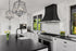 Z-Lite Geo 3 Light Chandelier in Matte Black + Chrome Finish Model: 918-14MB-CH