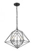 Z-Lite Geo 5 Light Chandelier in Matte Black + Chrome Finish Model: 918-18MB-CH