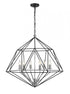 Z-Lite Geo 6 Light Chandelier in Matte Black + Chrome Finish Model: 918-30MB-CH