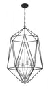 Z-Lite Geo 6 Light Chandelier in Matte Black + Chrome Finish Model: 918-35MB-CH