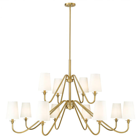 Z-Lite Gianna 12 Light Chandelier in Matte Black Finish Model: 7509-12-60MB