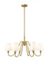 Z-Lite Gianna 6 Light Chandelier in Matte Black Finish Model: 7509-6-32MB