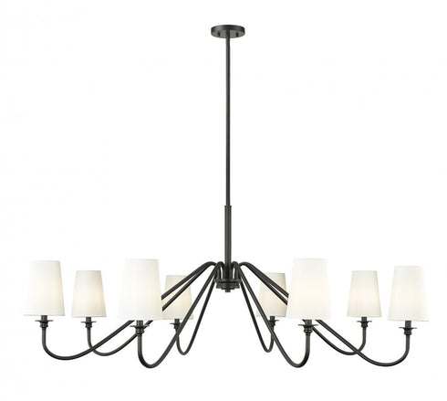 Z-Lite Gianna 8 Light Chandelier in Matte Black Finish Model: 7509-8-60MB