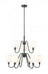Z-Lite Gianna 9 Light Chandelier in Matte Black Finish Model: 7509-9-32MB