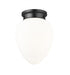 Z-Lite Gideon 1 Light Flush Mount in Brushed Nickel Finish Model: 1945F9-BN