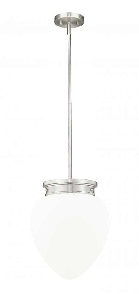 Z-Lite Gideon 1 Light Pendant in Brushed Nickel Finish Model: 1945P12-BN