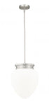 Z-Lite Gideon 1 Light Pendant in Brushed Nickel Finish Model: 1945P12-BN