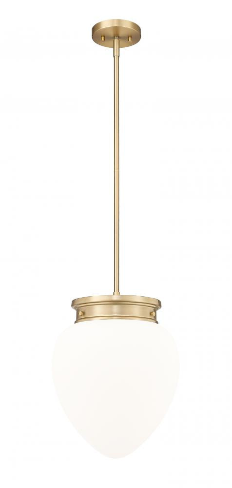 Z-Lite Gideon 1 Light Pendant in Brushed Nickel Finish Model: 1945P12-BN