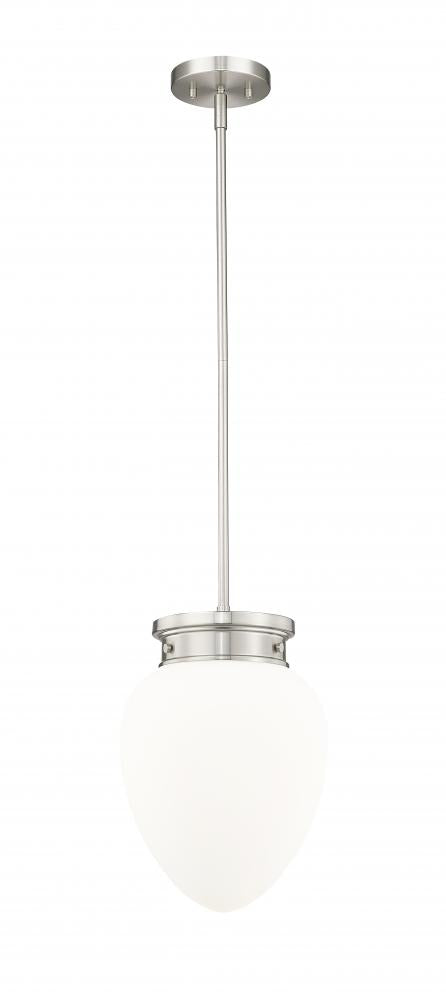 Z-Lite Gideon 1 Light Pendant in Brushed Nickel Finish Model: 1945P9-BN