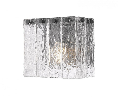 Z-Lite Glacier 1 Light Wall Sconce in Brushed Nickel Finish Model: 1943-1S-BN
