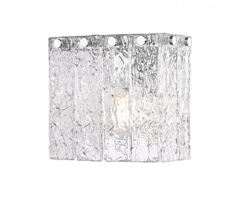 Z-Lite Glacier 1 Light Wall Sconce in Brushed Nickel Finish Model: 1943-1S-BN
