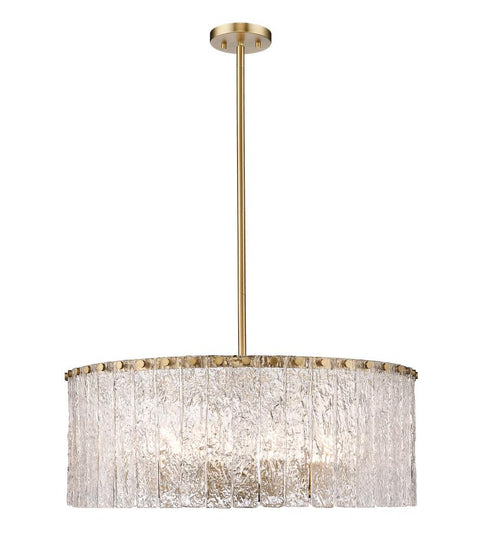 Z-Lite Glacier 10 Light Chandelier in Matte Black Finish Model: 1943P26-MB