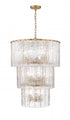 Z-Lite Glacier 12 Light Chandelier in Matte Black Finish Model: 1943-36MB