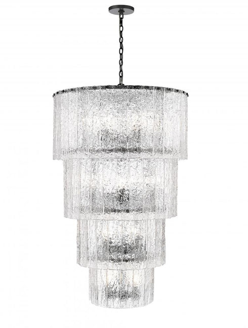 Z-Lite Glacier 18 Light Chandelier in Matte Black Finish Model: 1943-48MB