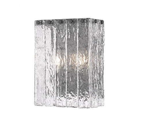 Z-Lite Glacier 2 Light Wall Sconce in Matte Black Finish Model: 1943-2S-MB