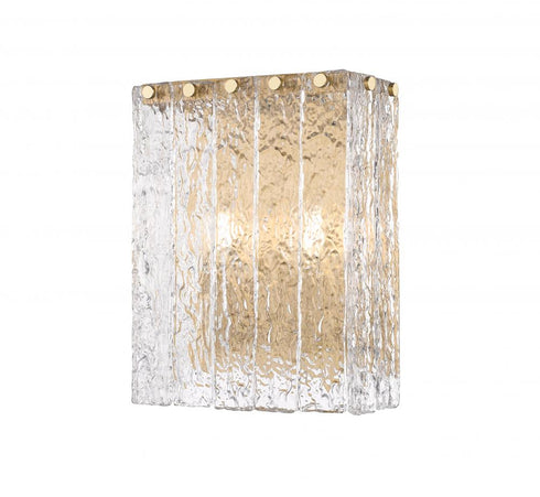 Z-Lite Glacier 2 Light Wall Sconce in Matte Black Finish Model: 1943-2S-MB