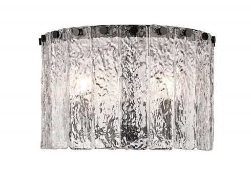 Z-Lite Glacier 3 Light Flush Mount in Matte Black Finish Model: 1943F12-MB