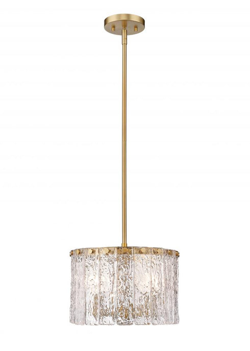 Z-Lite Glacier 3 Light Pendant in Matte Black Finish Model: 1943P12-MB