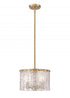 Z-Lite Glacier 3 Light Pendant in Matte Black Finish Model: 1943P12-MB