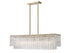 Z-Lite Glacier 5 Light Linear Chandelier in Matte Black Finish Model: 1943-42L-MB