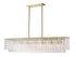 Z-Lite Glacier 7 Light Linear Chandelier in Matte Black Finish Model: 1943-53L-MB